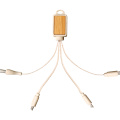 Eco-friendly Wheat Straw&bamboo Biodegradable Cable 3-in-1 wheat straw bamboo charging cable